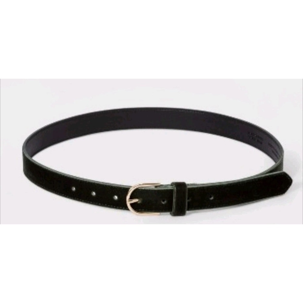 Velvet Dark Green Belt With Gold Buckle For Women's Size XL